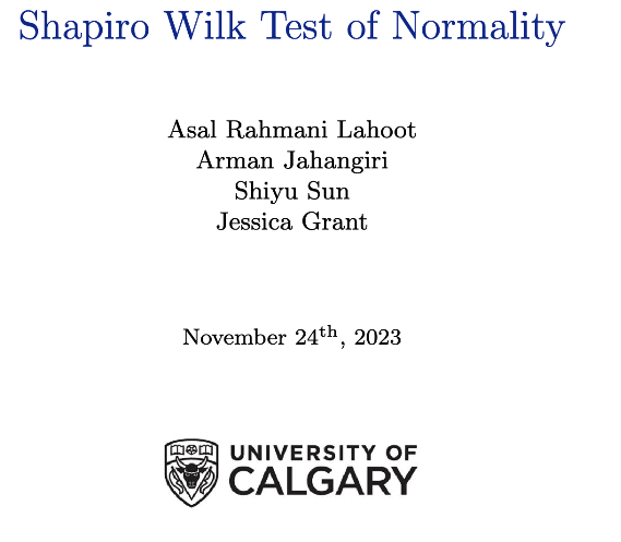 Shapiro–Wilk slides preview